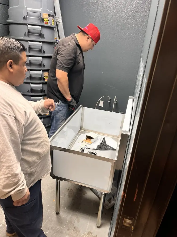 Commercial plumbing and sink installation in Whitman